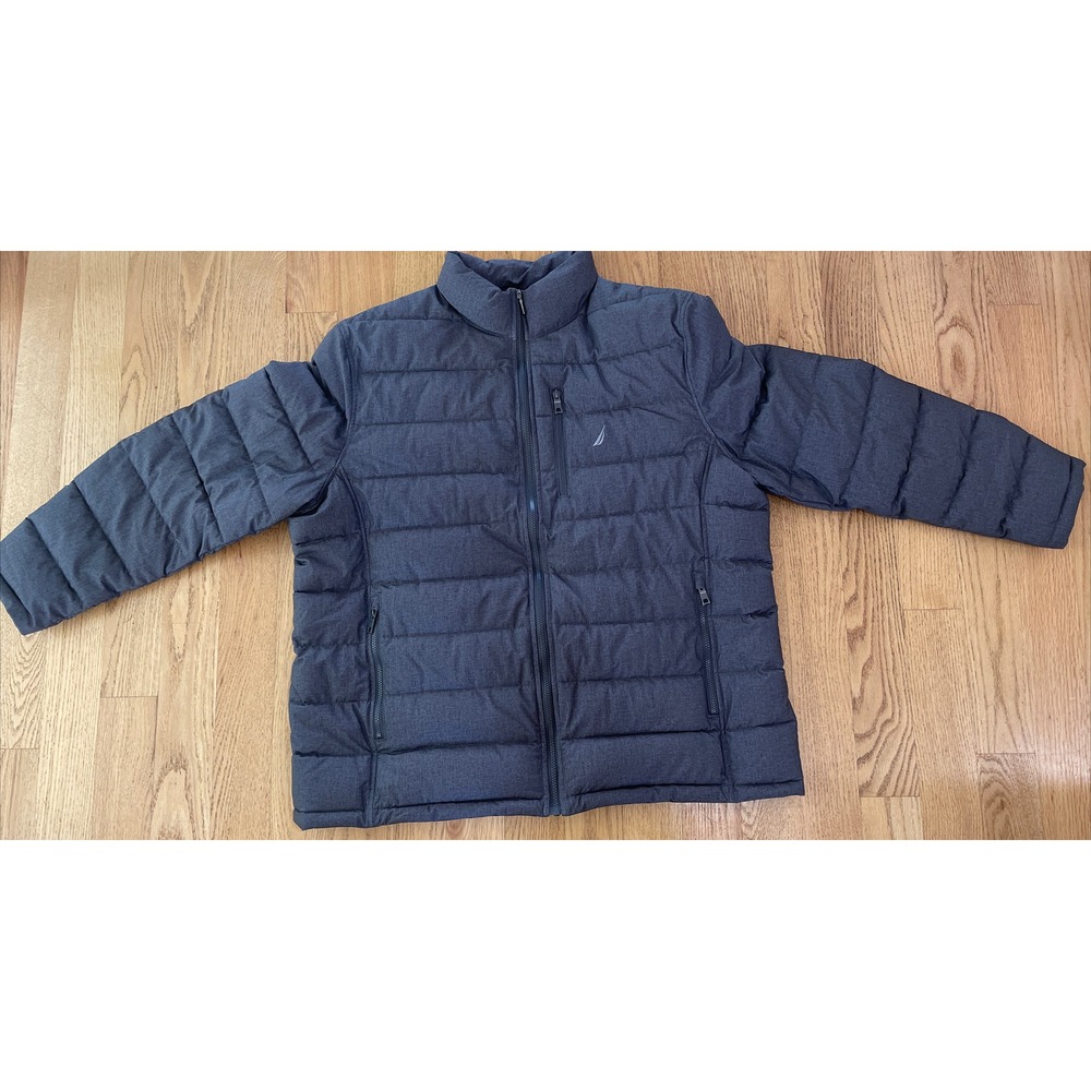 Men's Winter Jacket Puffer Coat by NAUTICA Gray Size XXL EUC